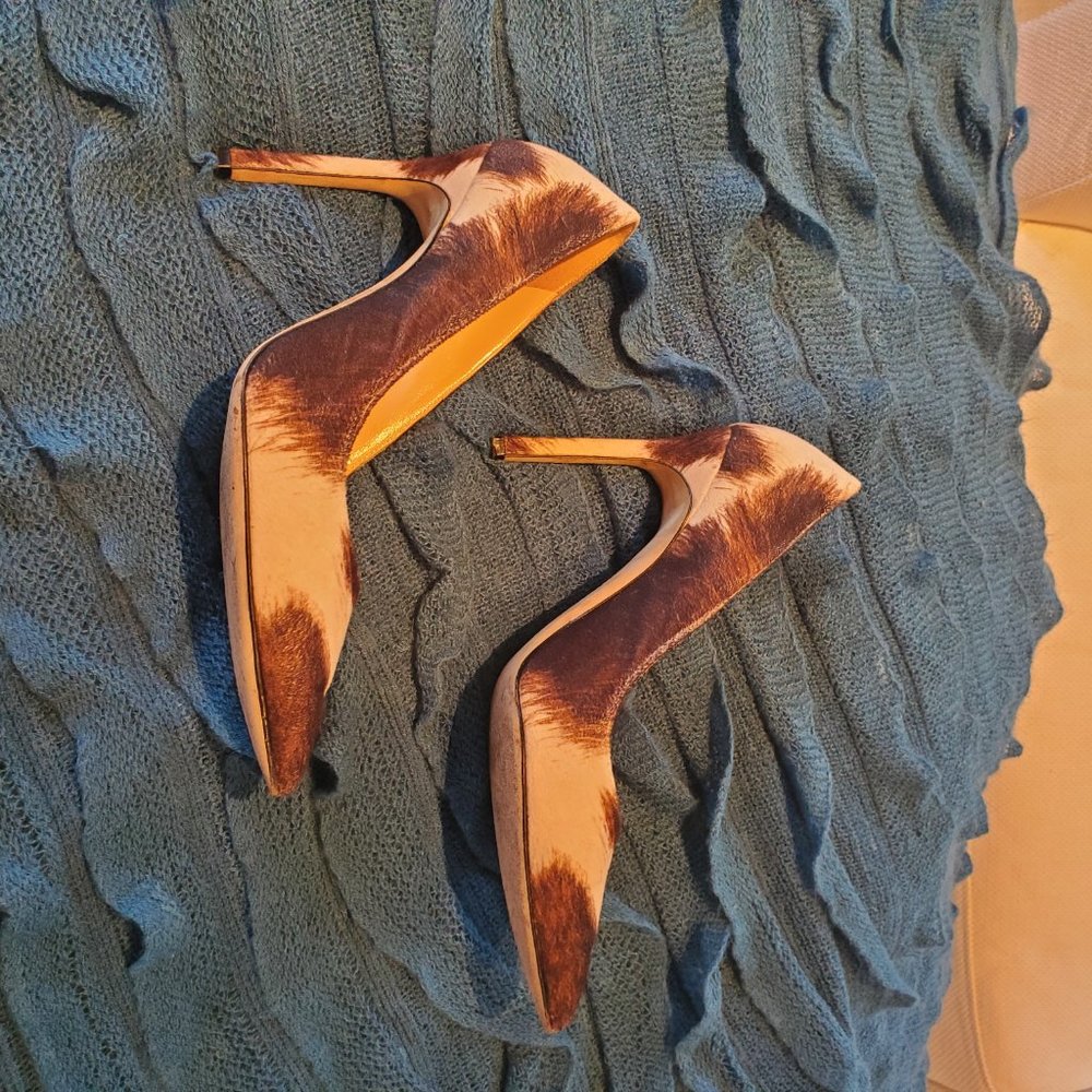 Manolo Blahnik BB Fabric Cream and Brown